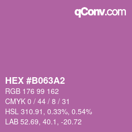 Color code: HEX #B063A2 | qconv.com