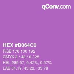 Color code: HEX #B064C0 | qconv.com