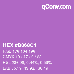 Color code: HEX #B068C4 | qconv.com