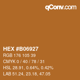 Color code: HEX #B06927 | qconv.com