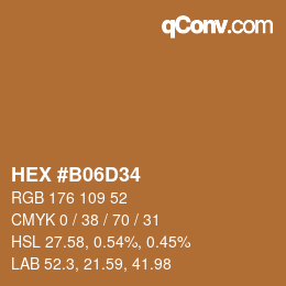 Color code: HEX #B06D34 | qconv.com