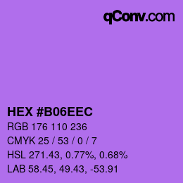 Color code: HEX #B06EEC | qconv.com