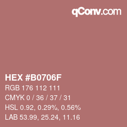 Color code: HEX #B0706F | qconv.com