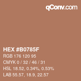 Color code: HEX #B0785F | qconv.com