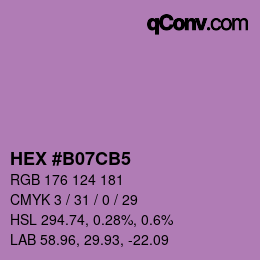 Color code: HEX #B07CB5 | qconv.com