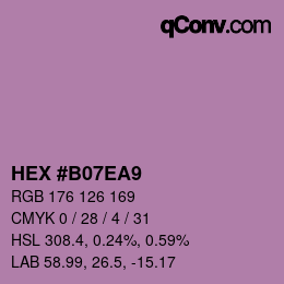 Color code: HEX #B07EA9 | qconv.com