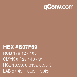 Color code: HEX #B07F69 | qconv.com