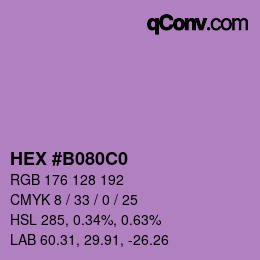 Color code: HEX #B080C0 | qconv.com