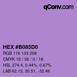 Color code: HEX #B085D0 | qconv.com