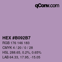 Color code: HEX #B092B7 | qconv.com