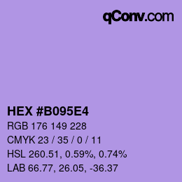 Color code: HEX #B095E4 | qconv.com