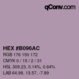 Farbcode: HEX #B096AC | qconv.com