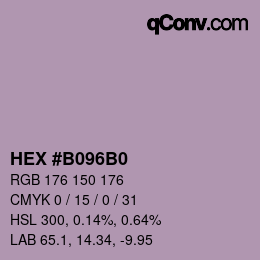 Color code: HEX #B096B0 | qconv.com