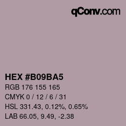 Farbcode: HEX #B09BA5 | qconv.com