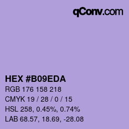 Color code: HEX #B09EDA | qconv.com