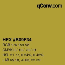 Color code: HEX #B09F34 | qconv.com