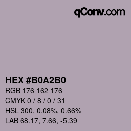 Código de color: HEX #B0A2B0 | qconv.com