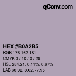 カラーコード: HEX #B0A2B5 | qconv.com