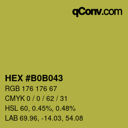Color code: HEX #B0B043 | qconv.com
