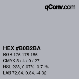 Farbcode: HEX #B0B2BA | qconv.com