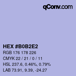 カラーコード: HEX #B0B2E2 | qconv.com