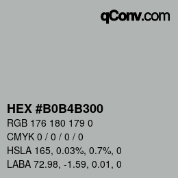 Color code: HEX #B0B4B300 | qconv.com