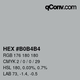 Color code: HEX #B0B4B4 | qconv.com