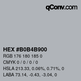 Color code: HEX #B0B4B900 | qconv.com
