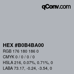 Color code: HEX #B0B4BA00 | qconv.com