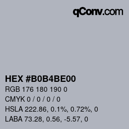 Color code: HEX #B0B4BE00 | qconv.com