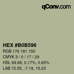 カラーコード: HEX #B0B596 | qconv.com