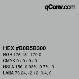 Color code: HEX #B0B5B300 | qconv.com