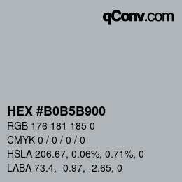 カラーコード: HEX #B0B5B900 | qconv.com