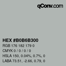 Color code: HEX #B0B6B300 | qconv.com