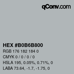 Color code: HEX #B0B6B800 | qconv.com