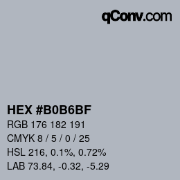 Código de color: HEX #B0B6BF | qconv.com