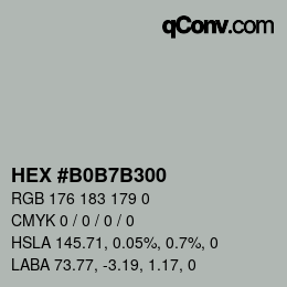 Color code: HEX #B0B7B300 | qconv.com