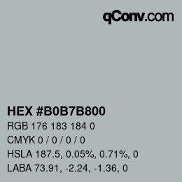 Color code: HEX #B0B7B800 | qconv.com