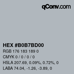 Color code: HEX #B0B7BD00 | qconv.com