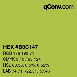 Color code: HEX #B0C147 | qconv.com