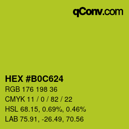 Color code: HEX #B0C624 | qconv.com