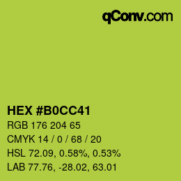 カラーコード: HEX #B0CC41 | qconv.com