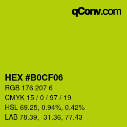 颜色代码: HEX #B0CF06 | qconv.com