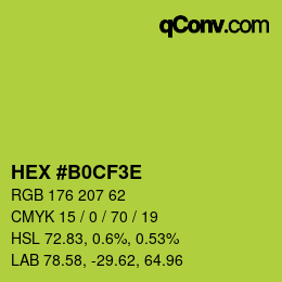 Color code: HEX #B0CF3E | qconv.com