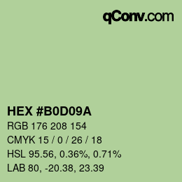 Farbcode: HEX #B0D09A | qconv.com