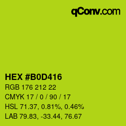 Color code: HEX #B0D416 | qconv.com