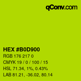 カラーコード: HEX #B0D900 | qconv.com