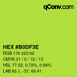 Código de color: HEX #B0DF3E | qconv.com