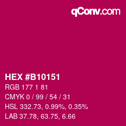 Color code: HEX #B10151 | qconv.com