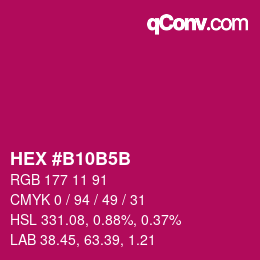 Color code: HEX #B10B5B | qconv.com